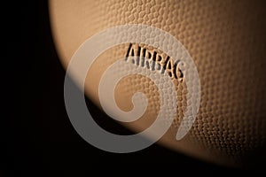 Car airbag close up