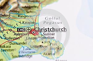 Christchurch on map