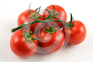 Close up shot of cluster tomatoes