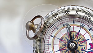 Close up shot of a compass