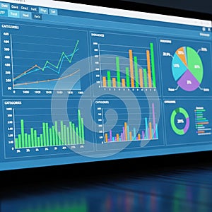 Business Data Analysis on Computer Screen