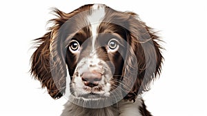 Close-up Shot Of Cute English Springer Spaniel Puppy