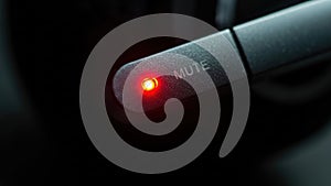 Mute Button with Red LED Indicator