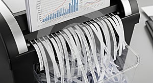 Document Shredder with Confidential Papers