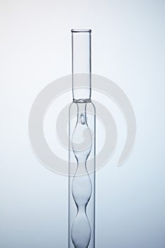 close-up shot of empty chemistry flask