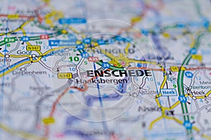 Enschede on map