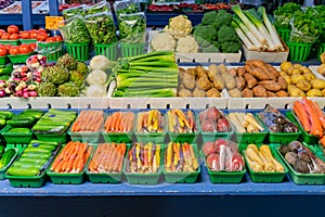 Close up shot of fresh vegtable in Atwater Market