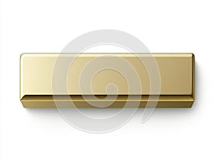 Gold Rectangular Bar on White Background