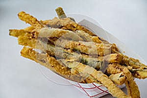 Close up shot of Greek style deep fried vegetable photo