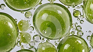 Green Liquid Bubbles Abstract
