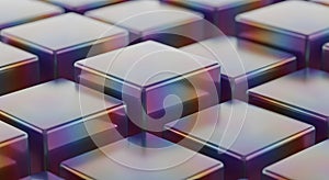 Iridescent Cubes Abstract Background
