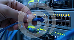 Connecting Network Cable to Server