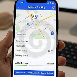 Mobile Delivery Tracking App Interface