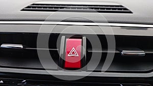 Car Hazard Light Button Close-Up