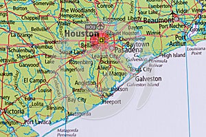 Houston on map