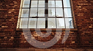 Industrial Window and Brick Wall