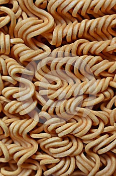 Close up shot of instant noodle