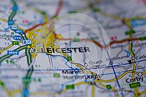 Leicester on map photo