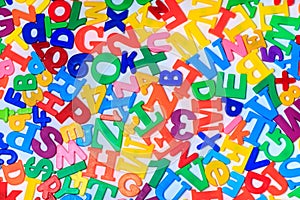 A close up shot of magnetic letters