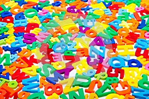 A close up shot of magnetic letters