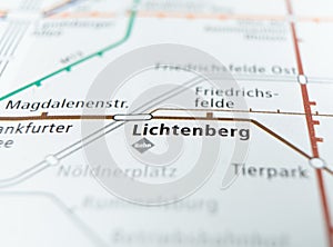 Close up shot of the map of Germany - concept of traveling