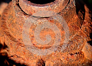 Close up shot of metallic rusty background