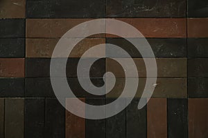 Multicolor Handmade Clinker Brick Wall Texture Background