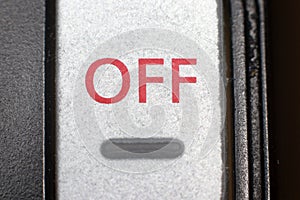 Close up shot of Off button on phone