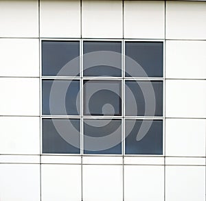 Close up shot of office windows