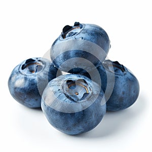 A close-up shot of a pile of blueberries stacked on top of each other, showcasing the vibrant colors and textures of the