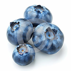 A close-up shot of a pile of blueberries stacked on top of each other, showcasing the vibrant colors and textures of the