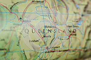 Queensland on map photo