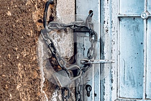 Close-up shot of a rusty keylock