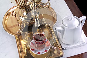 samovar on the table