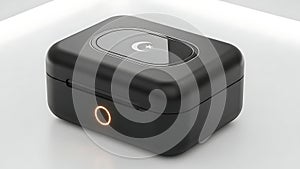 Black Wireless Earbuds Charging Case