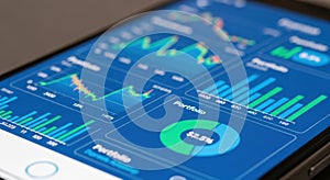 Financial Data on Smartphone Screen