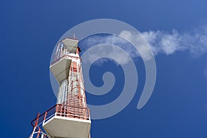 Close Up Shot of Smoke Coming Out from Power Plant Chimney