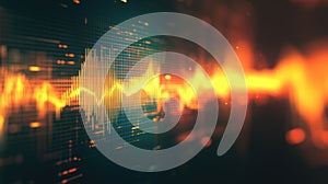 Sound Wave Computer Screen Close Up