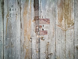 Close up shot of a stained wooden old door - perfect for a background