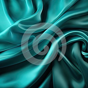 Close Up Shot of Teal Colored Fabric