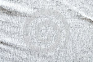 Close up shot to see the detail of heather grey knitted fabric made of synthetic fibres background. abstract wallpaper clothing or