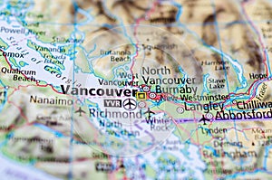 Vancouver on map photo