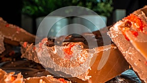 Close up shot of various chocolate confectionery