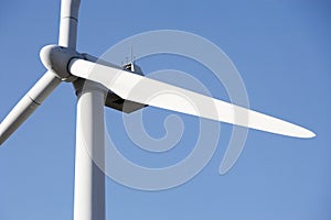 Close up shot of Wind Mill Rotor against the sky