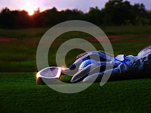 Close-up shots of golf ball strike