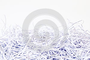 Close up Shredded paper background