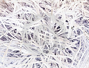 Close up Shredded paper background