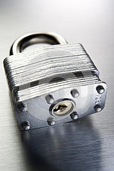Close-Up Of Silver Padlock