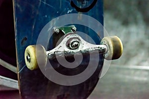 Close up skateboard parts