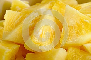 Close up slice pineapple background texture